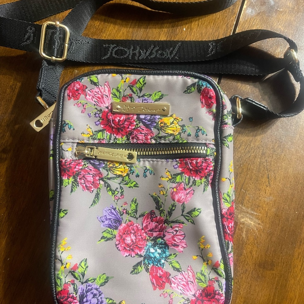 Betsey Johnson Floral Crossbody Bag - Gray and Multicolor